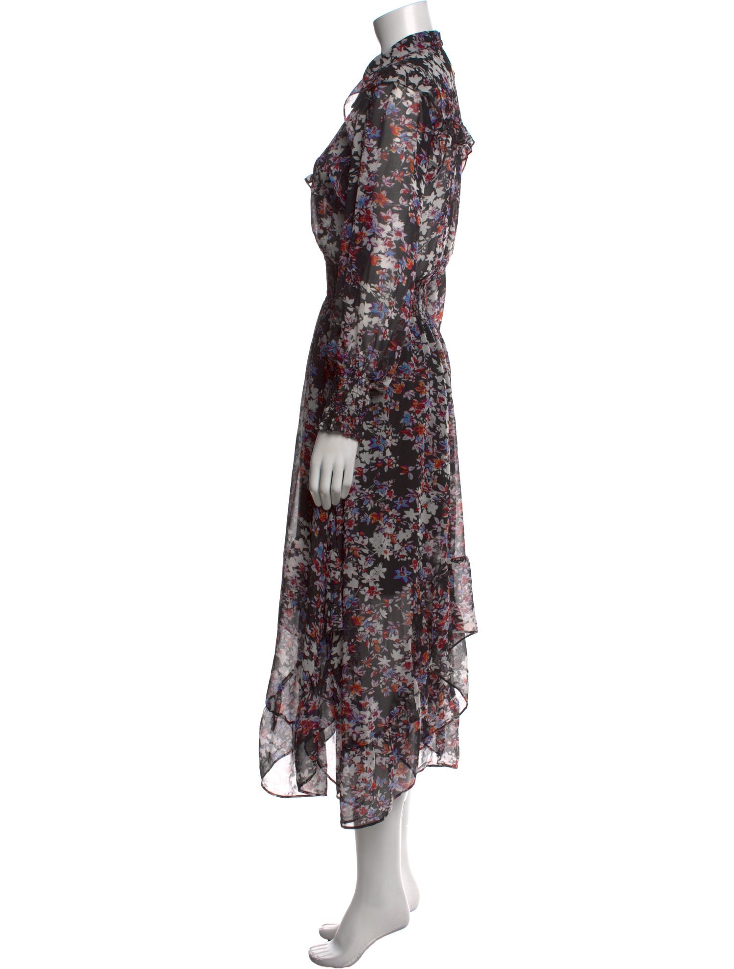 MISA Los Angeles Floral Print Long Dress