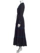 MISA Los Angeles Crew Neck Long Dress