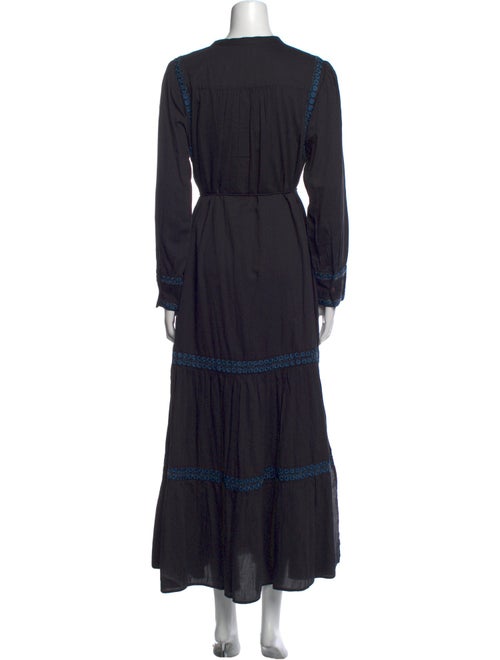 MISA Los Angeles Crew Neck Long Dress