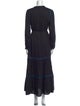 MISA Los Angeles Crew Neck Long Dress