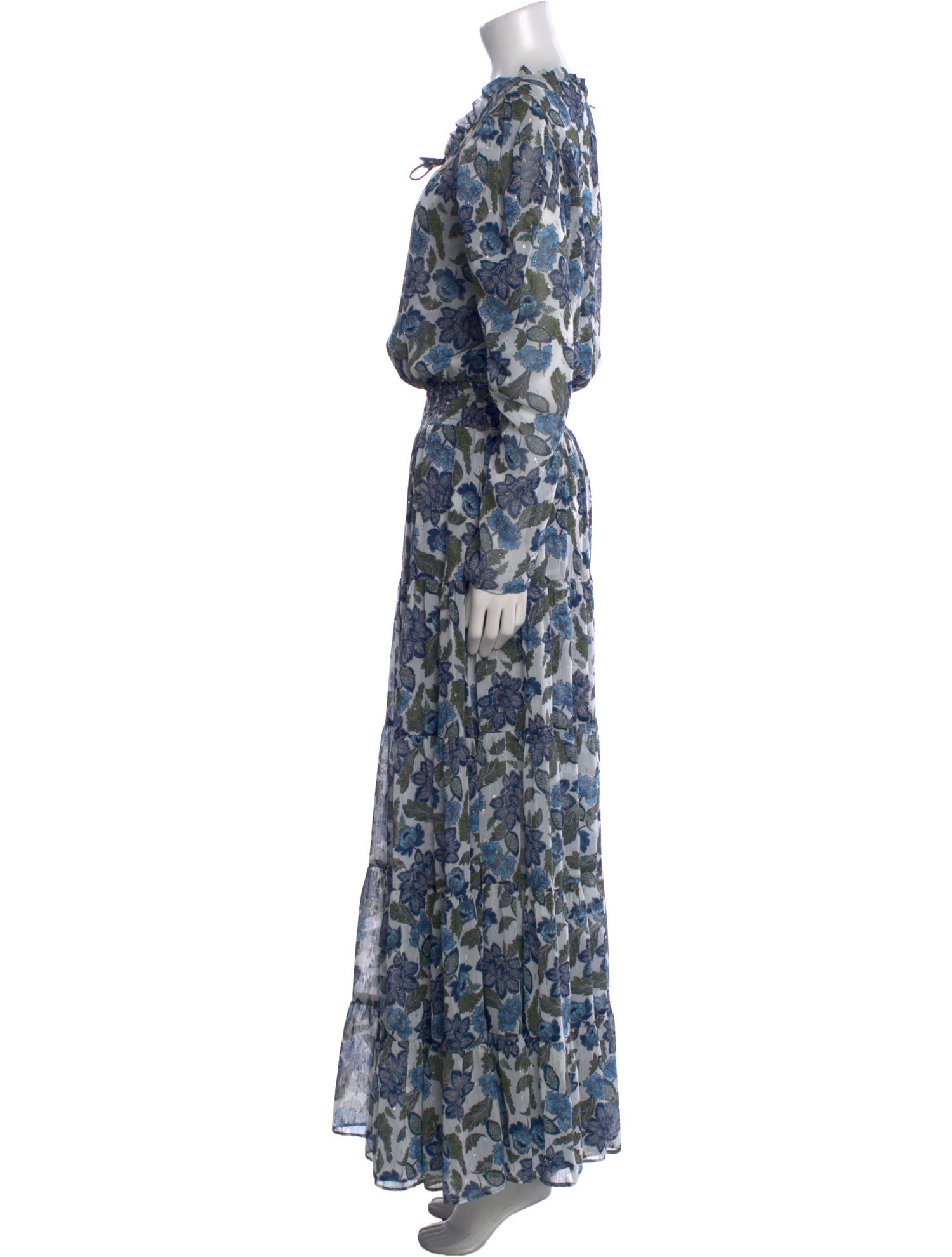 MISA Los Angeles Floral Print Long Dress