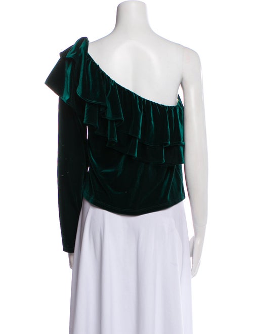 MISA Los Angeles Velvet One-Shoulder Top