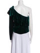MISA Los Angeles Velvet One-Shoulder Top