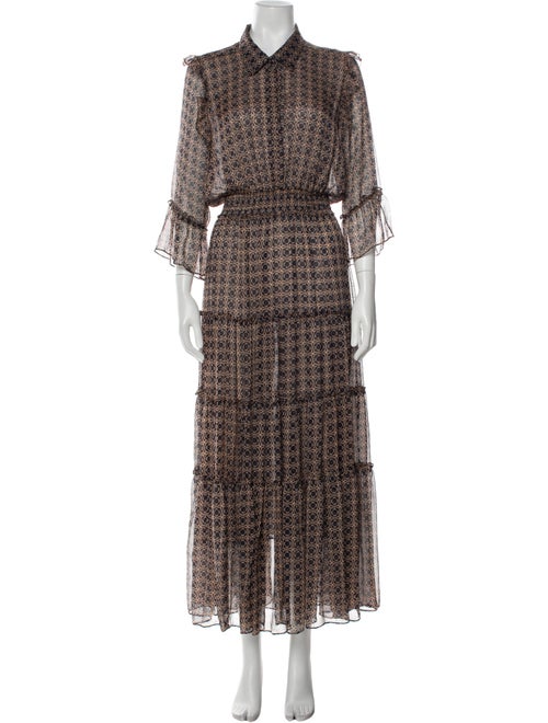 MISA Los Angeles Printed Long Dress