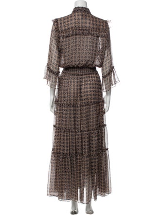 MISA Los Angeles Printed Long Dress