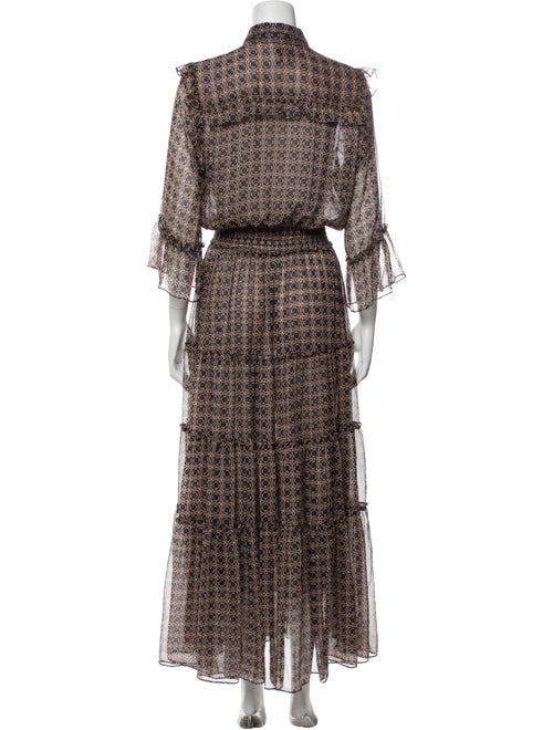 MISA Los Angeles Printed Long Dress