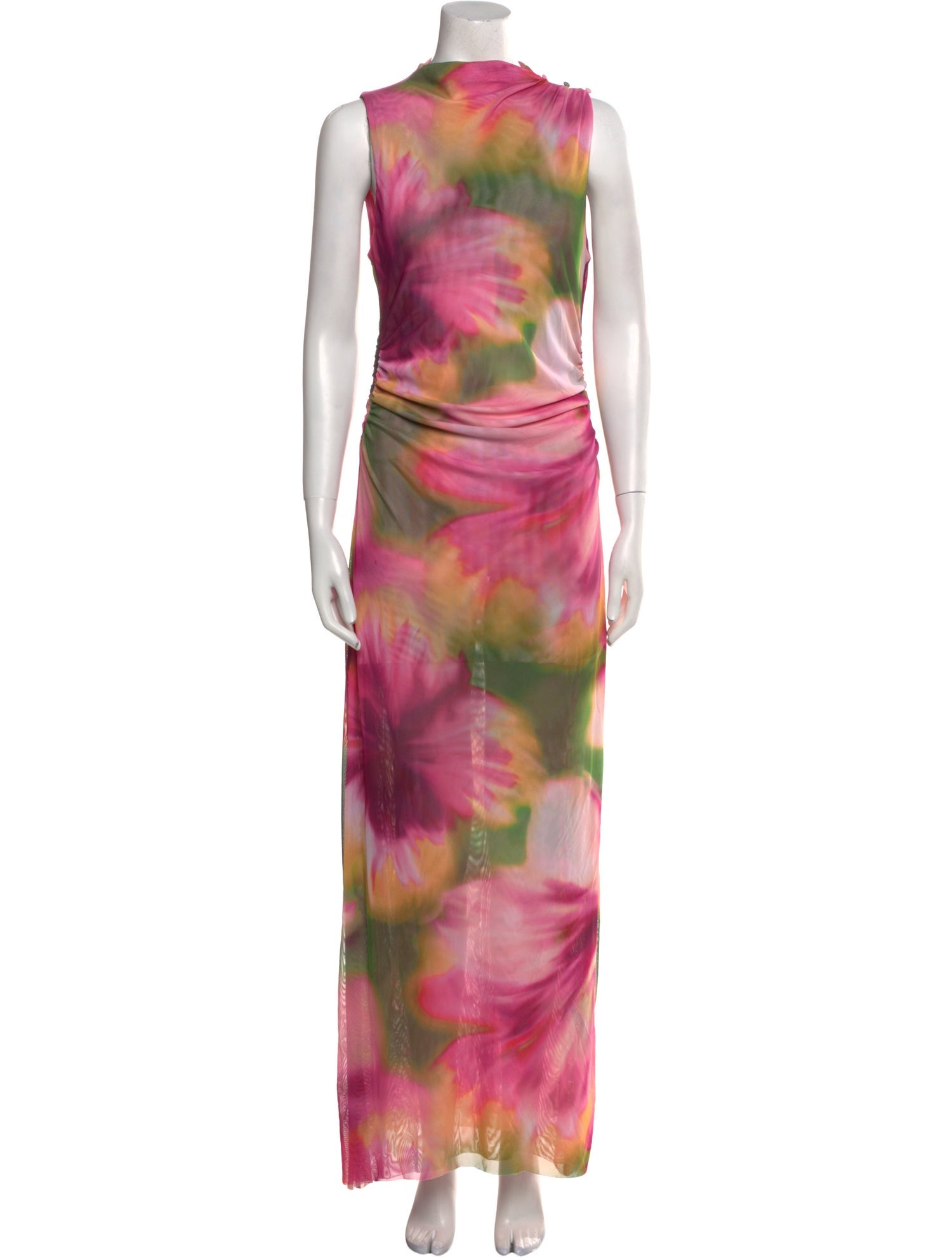 MISA Los Angeles Tie-Dye Print Long Dress