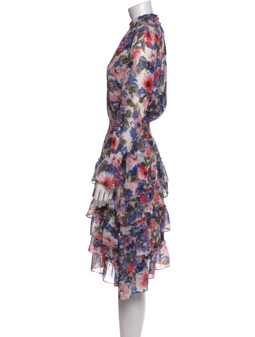 MISA Los Angeles Floral Print Midi Length Dress