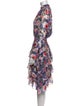 MISA Los Angeles Floral Print Midi Length Dress