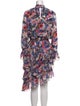 MISA Los Angeles Floral Print Midi Length Dress