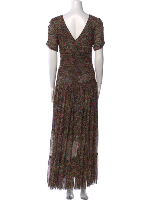 MISA Los Angeles Floral Print Midi Length Dress