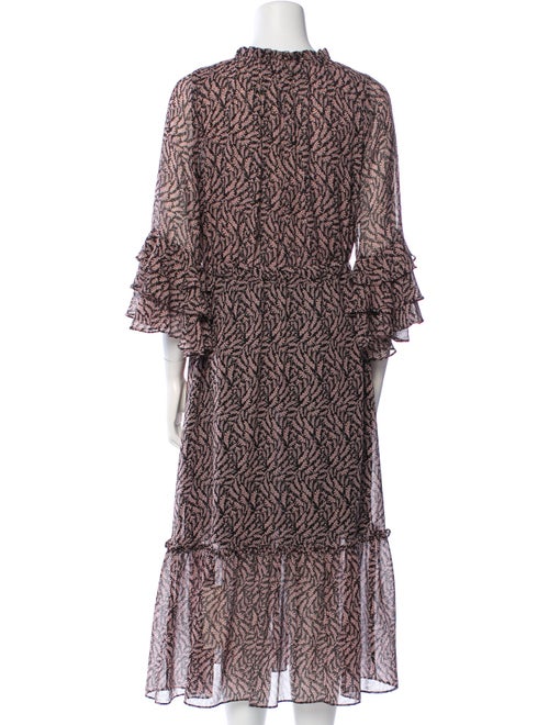 MISA Los Angeles Printed Midi Length Dress