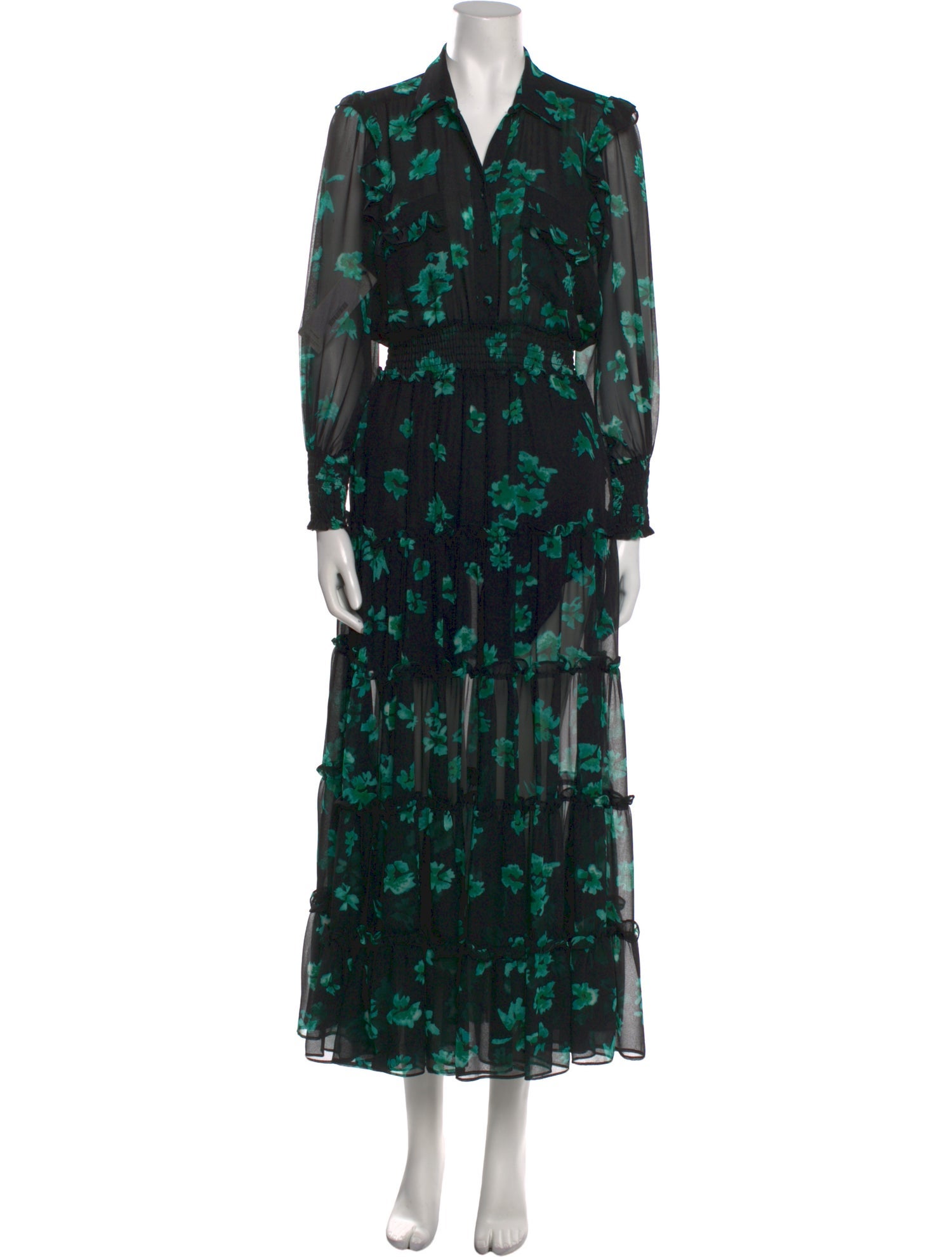 MISA Los Angeles Printed Long Dress