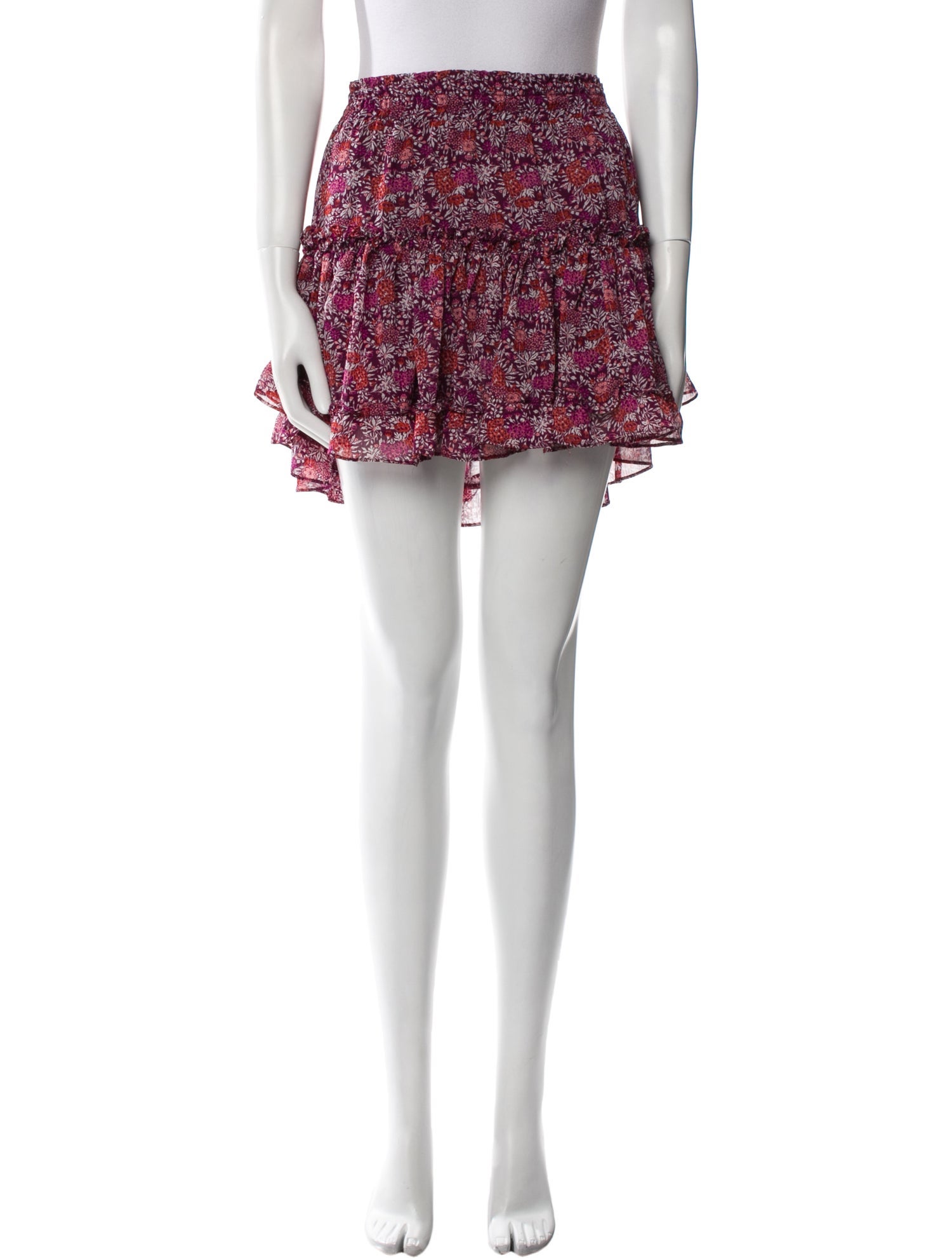 MISA Los Angeles Floral Print Mini Skirt