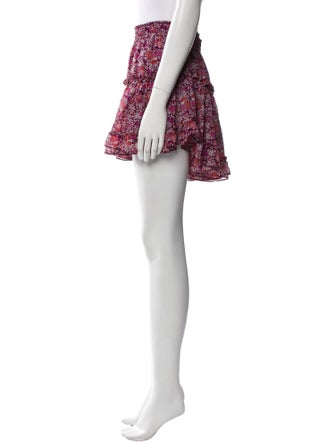 MISA Los Angeles Floral Print Mini Skirt