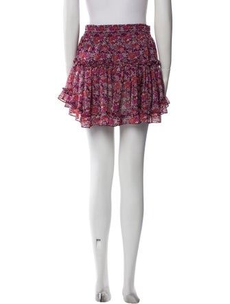 MISA Los Angeles Floral Print Mini Skirt