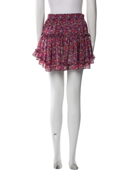 MISA Los Angeles Floral Print Mini Skirt
