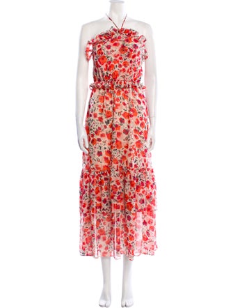 MISA Los Angeles Floral Print Long Dress