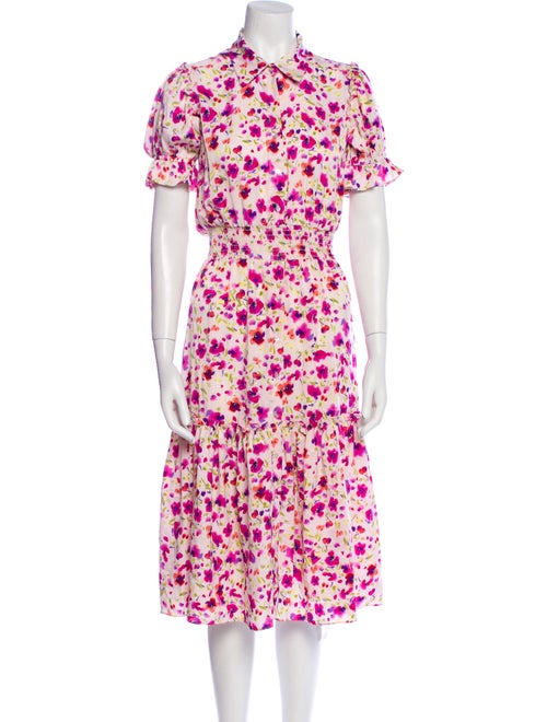 MISA Los Angeles Floral Print Midi Length Dress