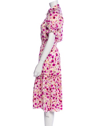 MISA Los Angeles Floral Print Midi Length Dress