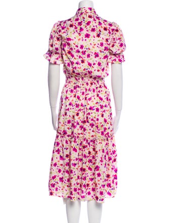 MISA Los Angeles Floral Print Midi Length Dress
