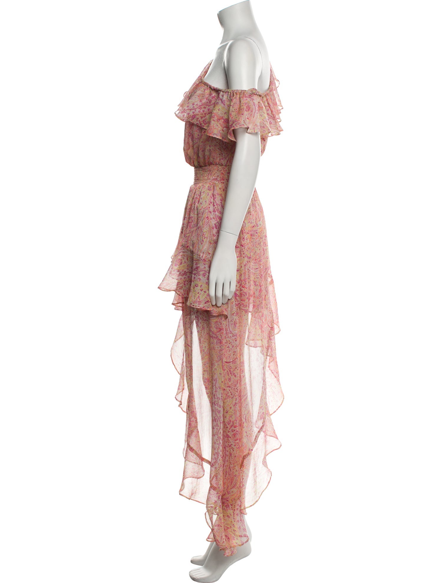 MISA Los Angeles Floral Print Long Dress