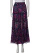 MISA Los Angeles Floral Print Midi Length Skirt