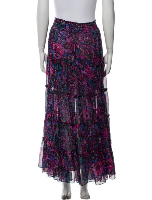 MISA Los Angeles Floral Print Midi Length Skirt