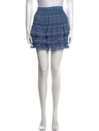 MISA Los Angeles Floral Print Mini Skirt