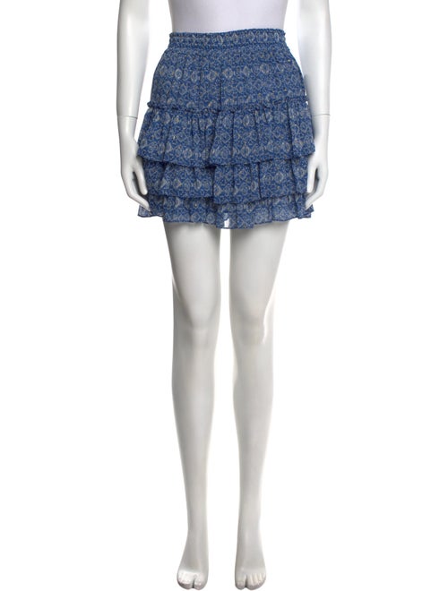MISA Los Angeles Floral Print Mini Skirt
