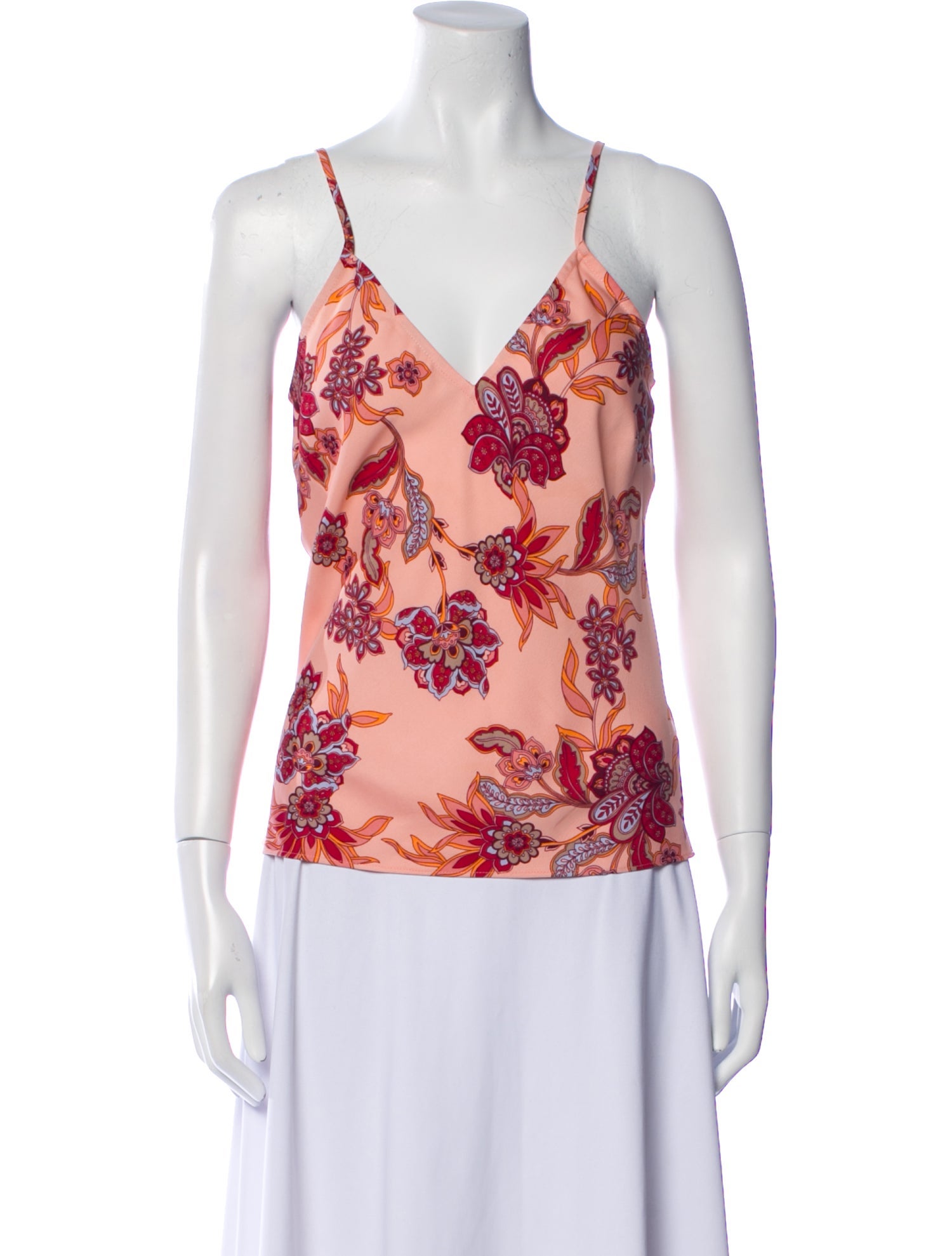 MISA Los Angeles Floral Print V-Neck Top