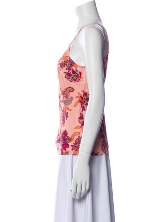 MISA Los Angeles Floral Print V-Neck Top