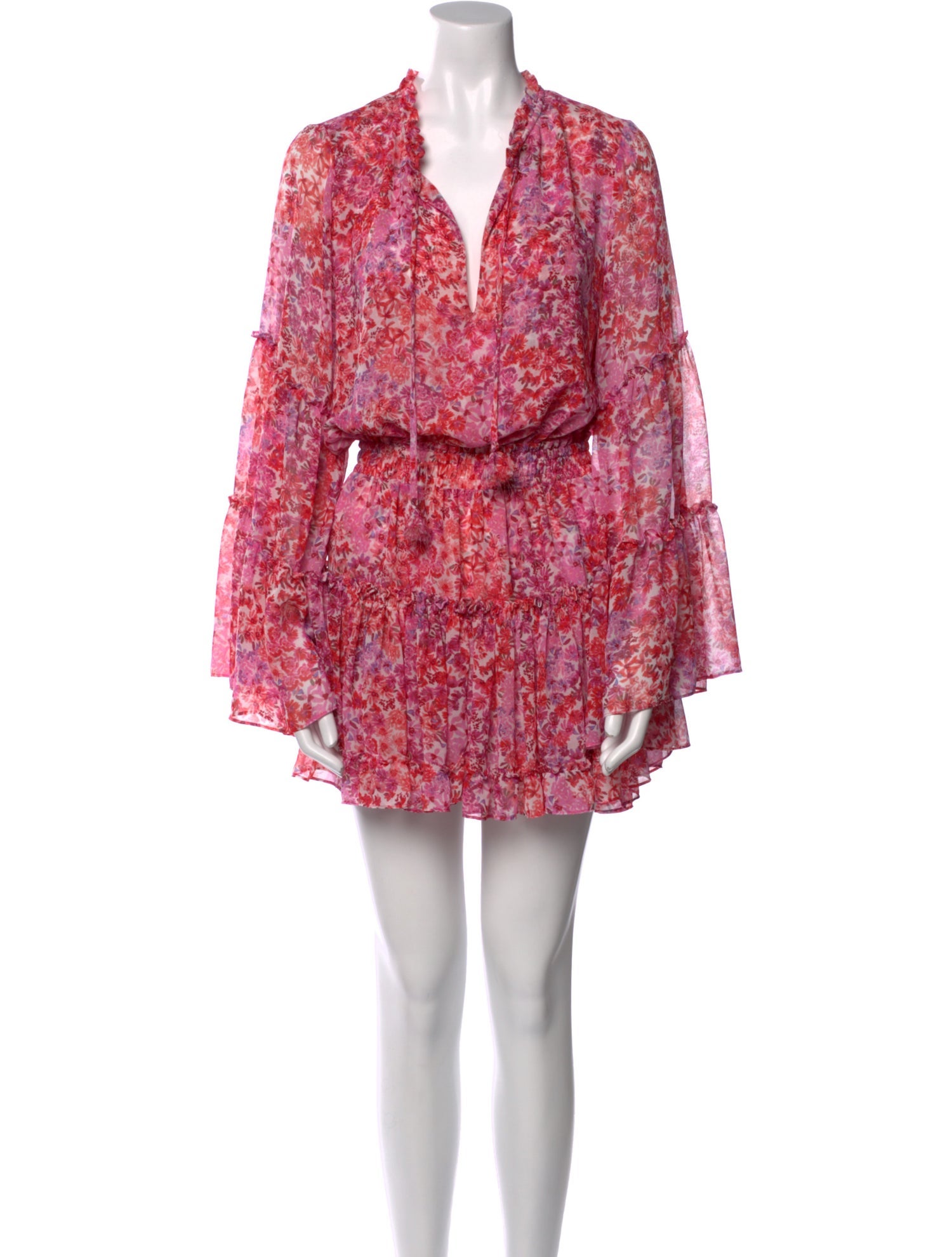 MISA Los Angeles Floral Print Mini Dress