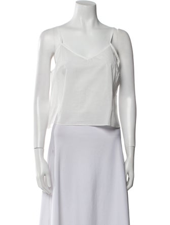 MISA Los Angeles V-Neck Sleeveless Crop Top