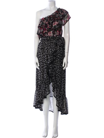 MISA Los Angeles Floral Print Long Dress