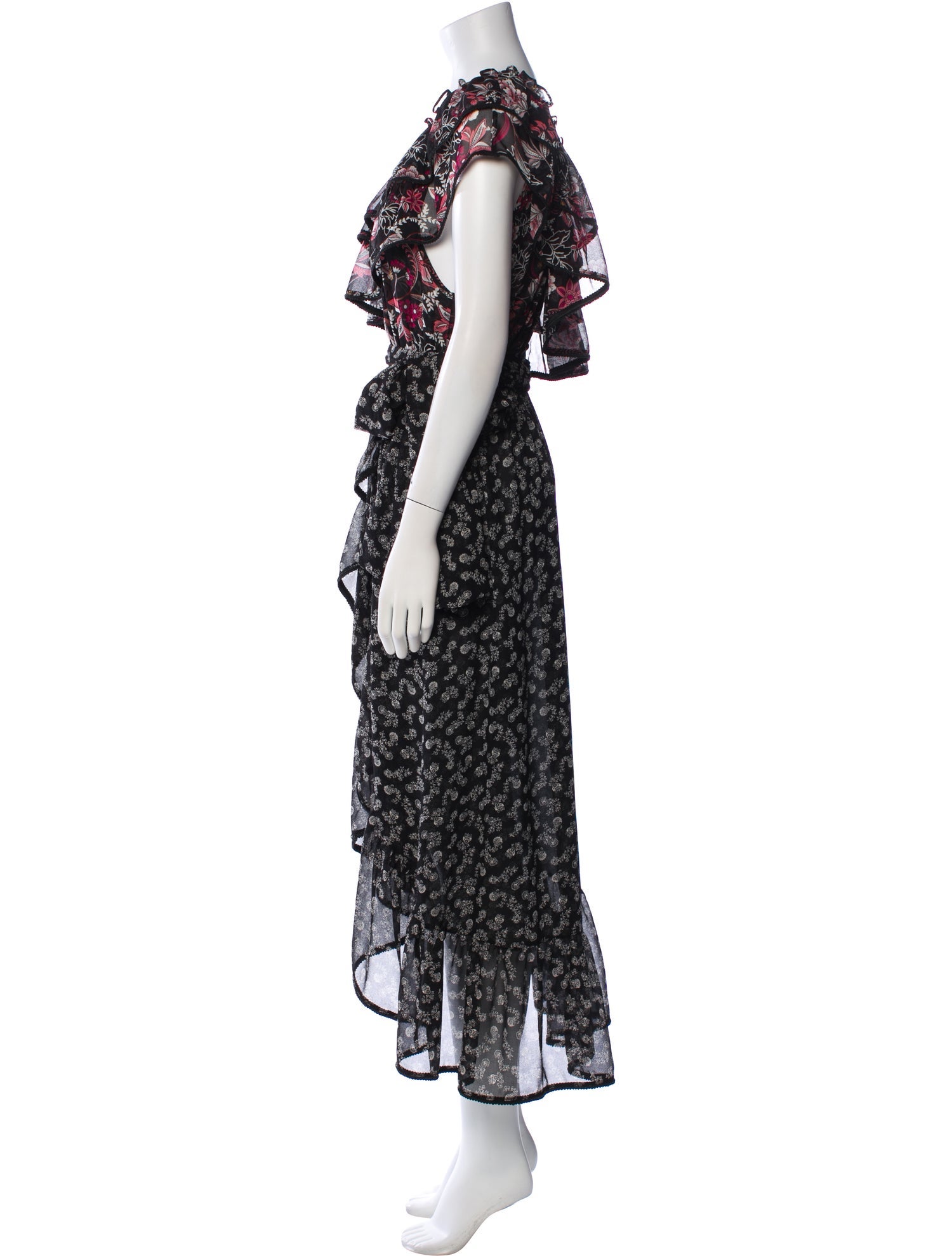 MISA Los Angeles Floral Print Long Dress
