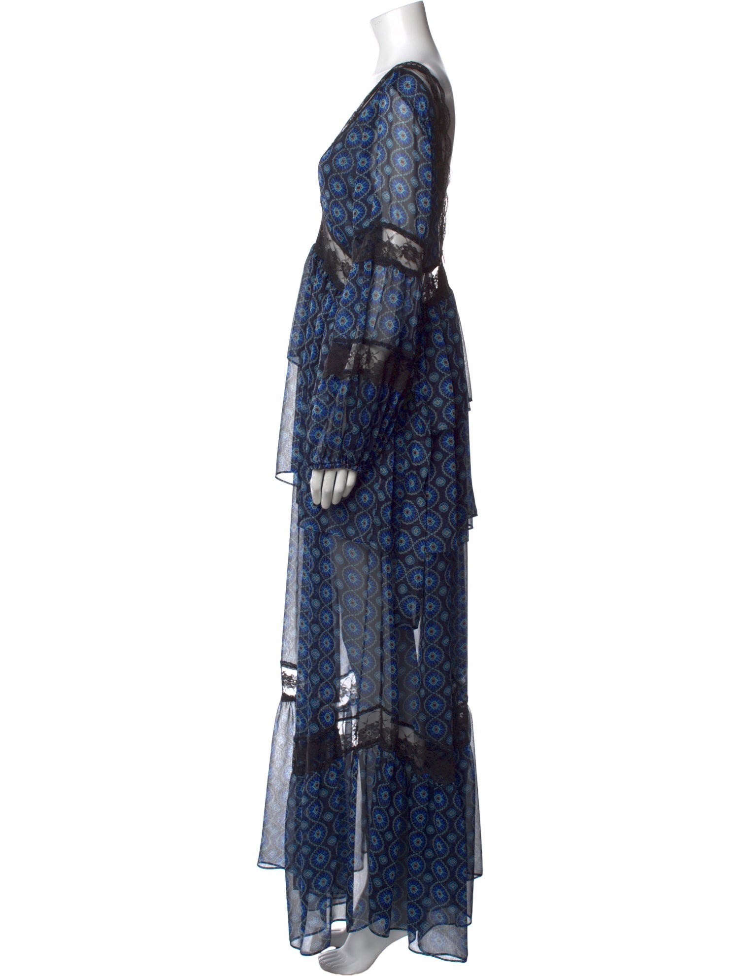 MISA Los Angeles Printed Long Dress w/ Tags