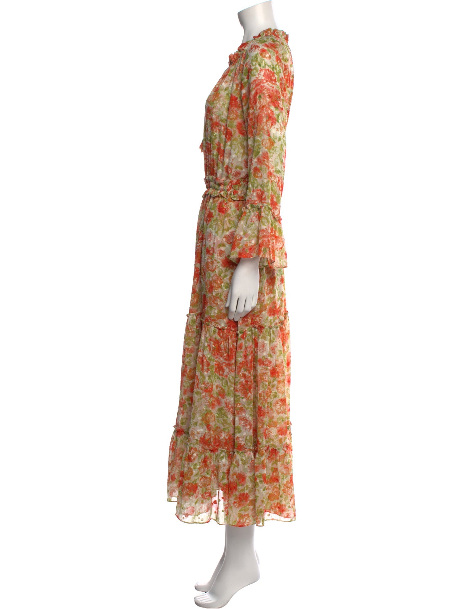 MISA Los Angeles Floral Print Long Dress