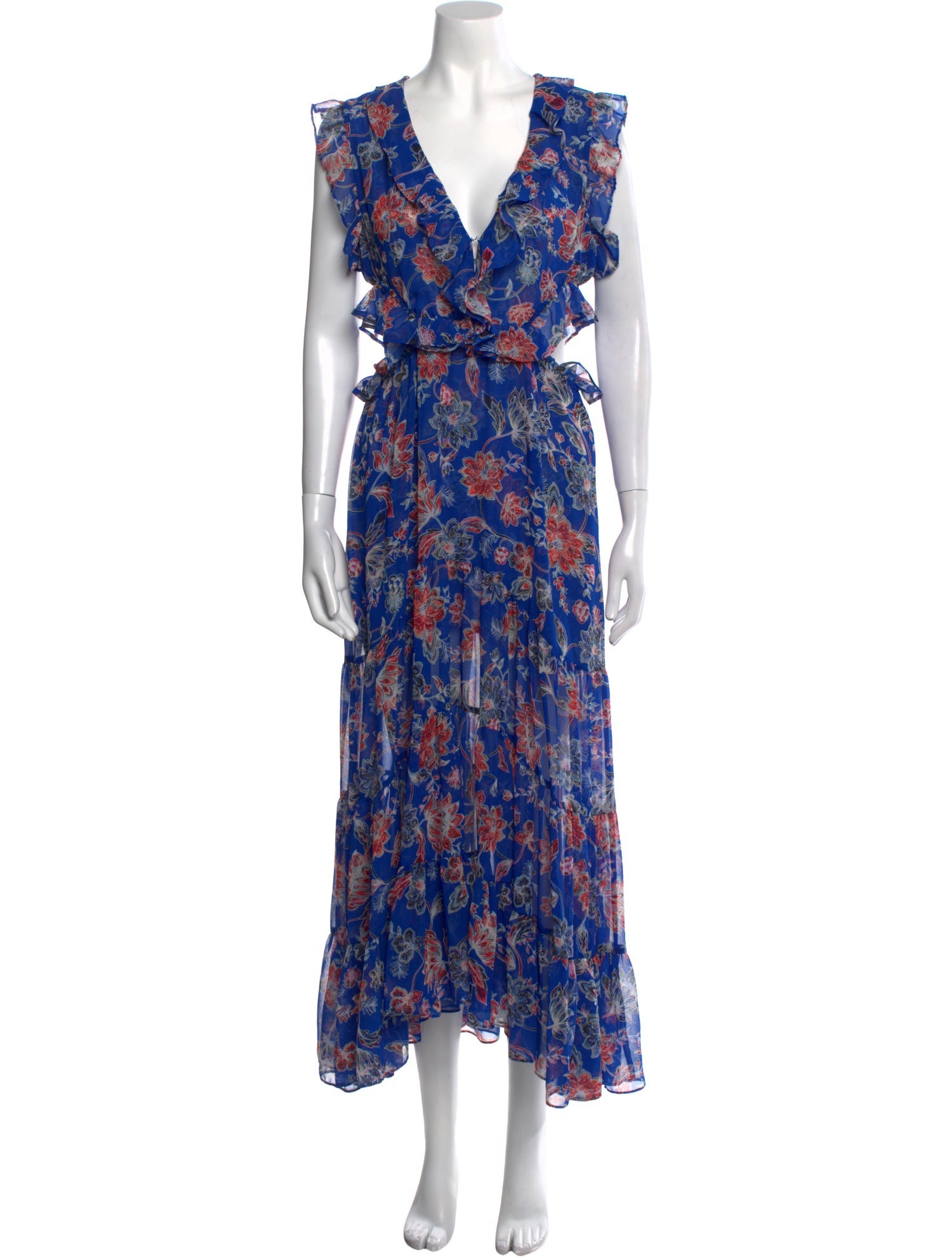 MISA Los Angeles Floral Print Long Dress