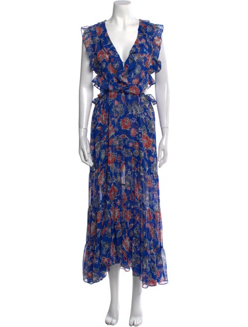 MISA Los Angeles Floral Print Long Dress