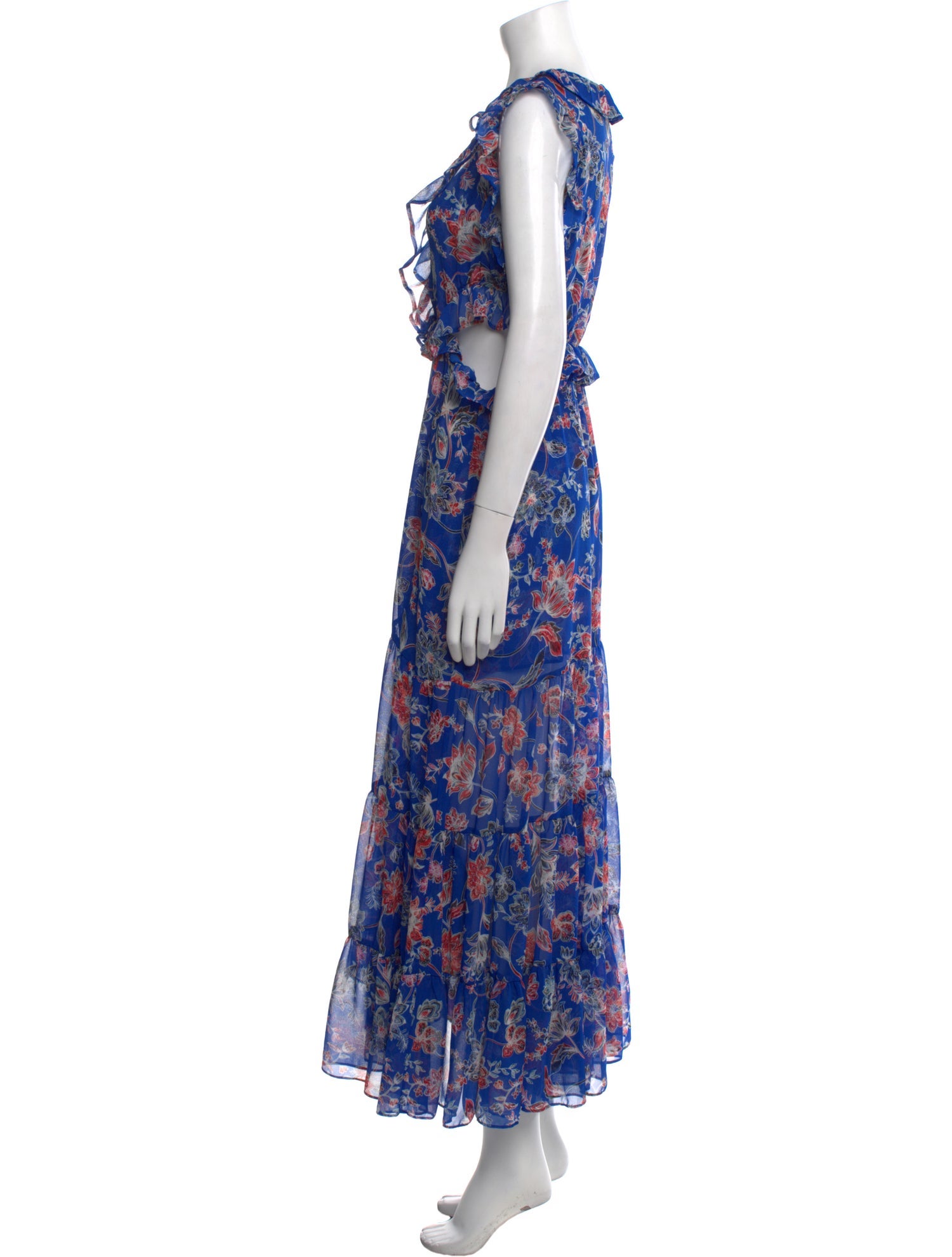 MISA Los Angeles Floral Print Long Dress