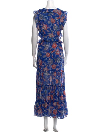 MISA Los Angeles Floral Print Long Dress