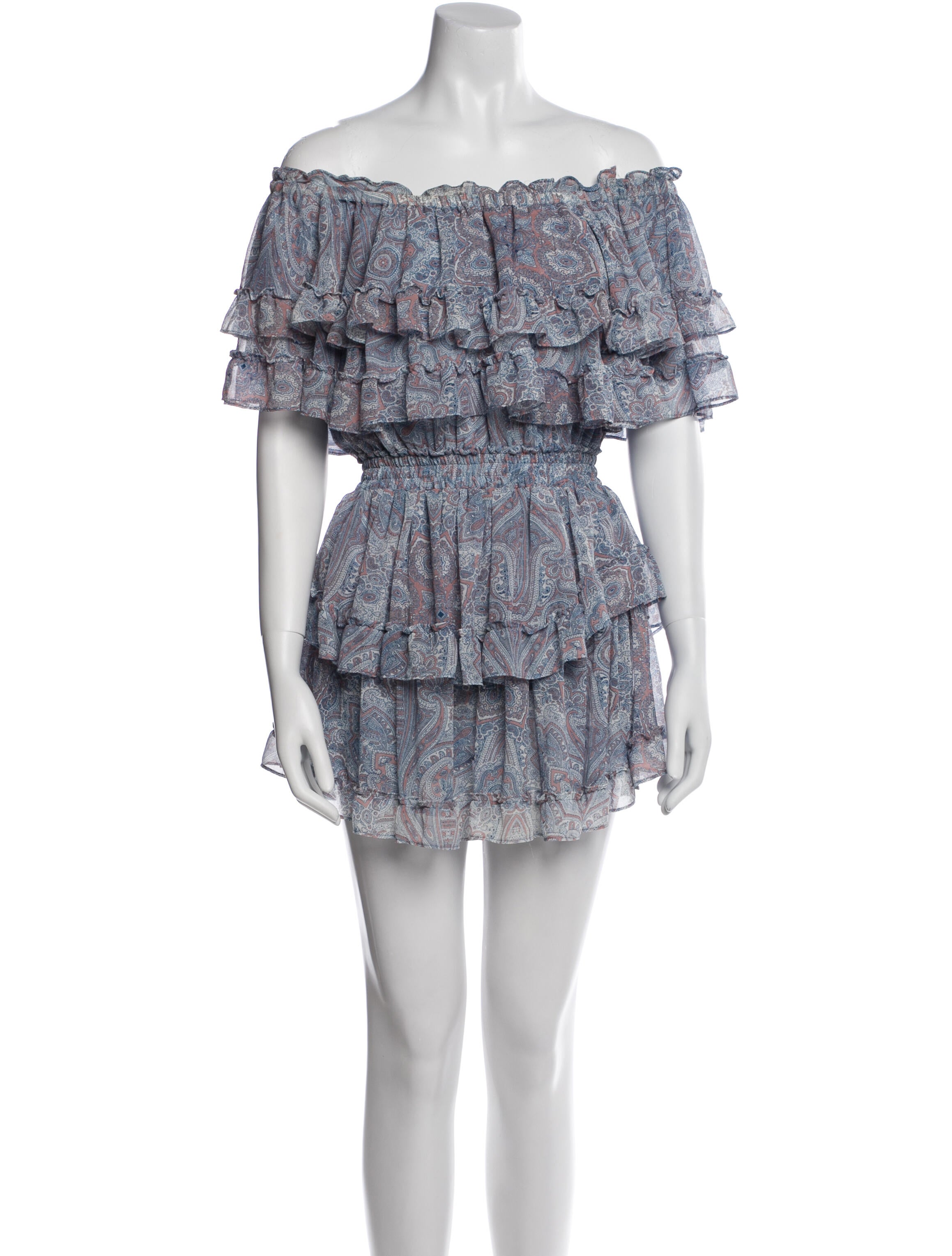 MISA Los Angeles Paisley Print Mini Dress