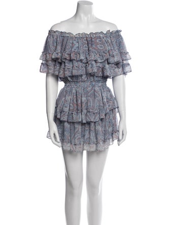 MISA Los Angeles Paisley Print Mini Dress