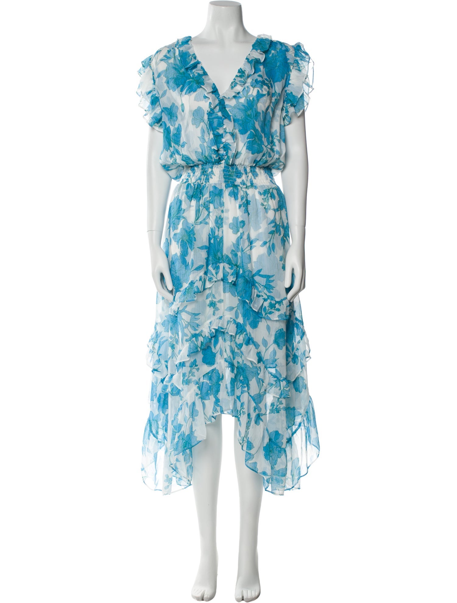 MISA Los Angeles Floral Print Long Dress