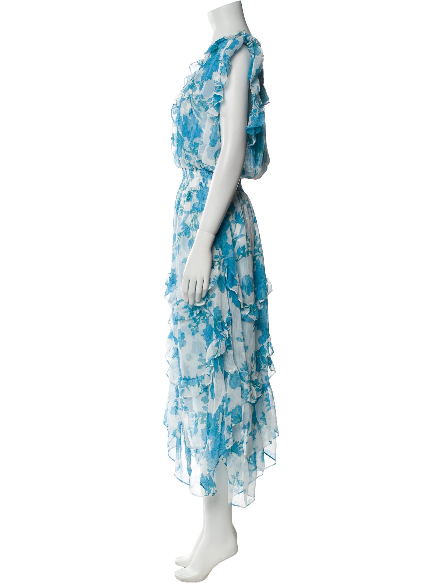 MISA Los Angeles Floral Print Long Dress