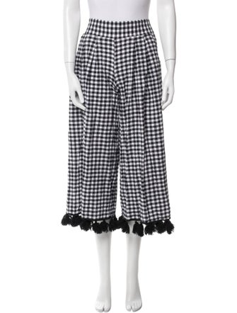 MISA Los Angeles Plaid Print Wide Leg Pants