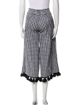 MISA Los Angeles Plaid Print Wide Leg Pants