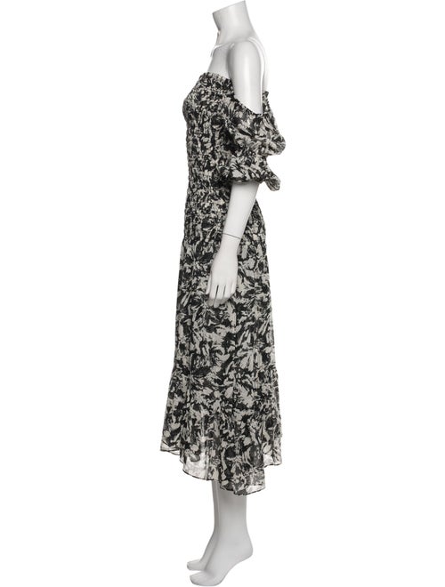 MISA Los Angeles Floral Print Midi Length Dress