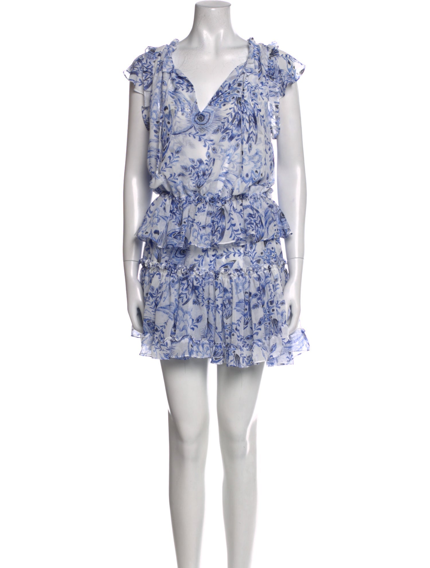 MISA Los Angeles Floral Print Mini Dress